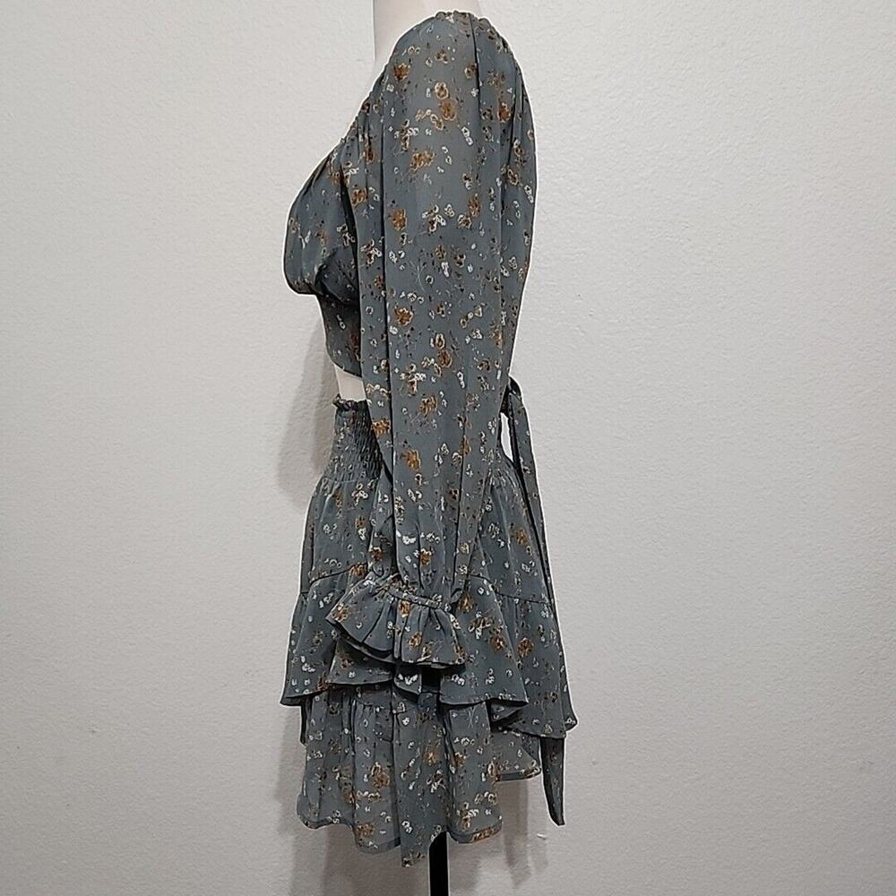 Altard State S XS Blue Floral Babydoll Top Skirt Fairy Festival Sexy Bloomcore - Picture 3 of 16